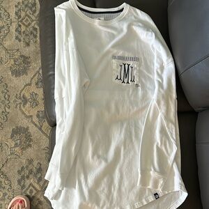 White Marley Lilly oversize long sleeve shirt with embroidery JML